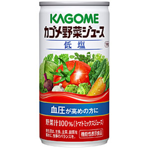 KAGOME　カゴメ野菜ジュース　低塩　190g×30本（1ケース）　[機能性表示食品]