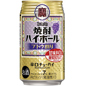 TaKaRa　（タカラ）　焼酎ハイボール　ブドウ割り　350ml×24缶(1ケース)