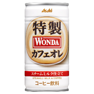 アサヒ飲料　WONDA　（ワンダ）　特製カフェオレ　185g×30缶　(1ケース)