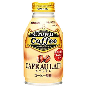 サンガリア　クラウンコーヒー　Crown Coffee　カフェオレ　260g×24缶　(1ケース)