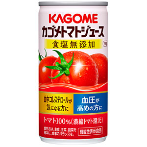 KAGOME　カゴメトマトジュース　食塩無添加　[濃縮トマト還元]　190g　【6缶パック×1】　[機能性表示食品]