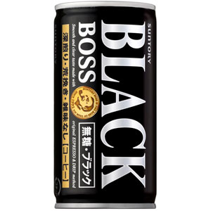サントリー　BOSS　(ボス)　BLACK　(無糖ブラック) 　185g×30缶　(1ケース)