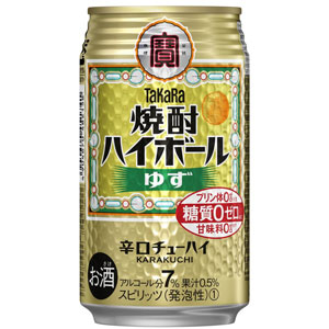 TaKaRa　（タカラ）　焼酎ハイボール　ゆず　350ml×24缶(1ケース)