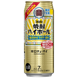【限定】TaKaRa　（タカラ）　焼酎ハイボール　強烈ゆずサイダー割り　500ml×24缶(1ケース)