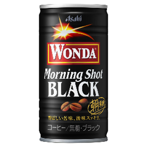 アサヒ飲料　WONDA　（ワンダ）　モーニングショット　ブラック　185g×30缶　(1ケース)